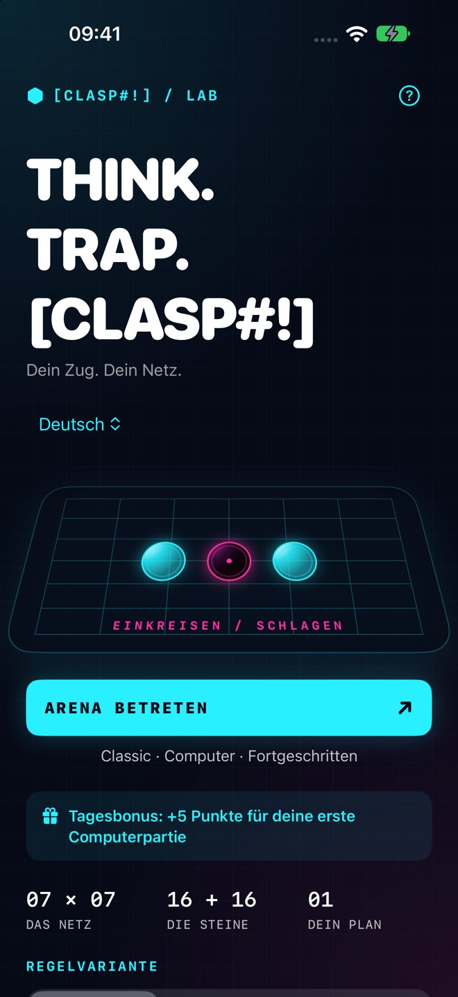CLASP Startansicht